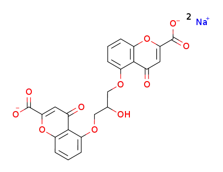 4H-1-Benzopyran-2-carboxylicacid, 5,5'-[(2-hydroxy-1,3-propanediyl)bis(oxy)]bis[4-oxo-, sodium salt (1:2)