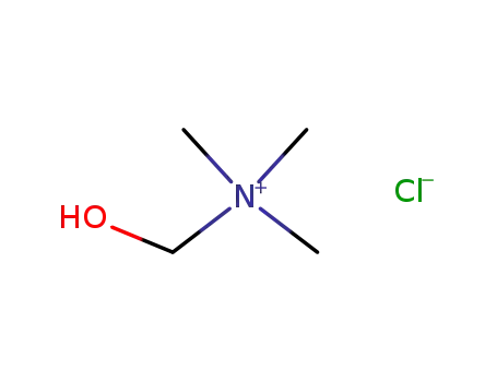 Molecular Structure of 29124-44-5 (hydroxy-N,N,N-trimethylmethanaminium chloride)