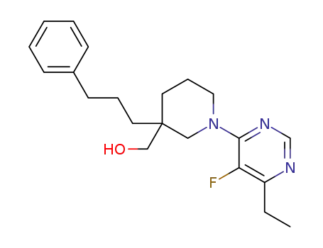 (1-(6-ethyl-5-fluoropyrimidin-4-yl)-3-(3-phenylpropyl)piperidin-3-yl)methanol
