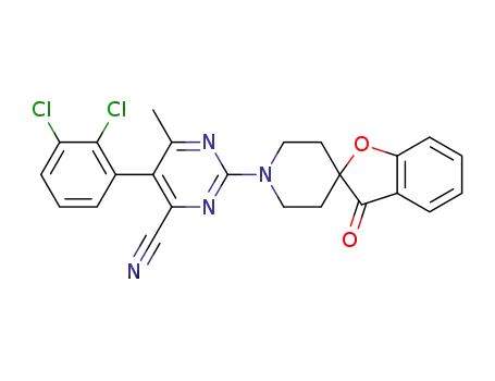 5-(2,3-dichlorophenyl)-6-methyl-2-{3-oxo-3H-spiro[1-benzofuran-2,4'-piperidin]-1'-yl}pyrimidine-4-carbonitrile
