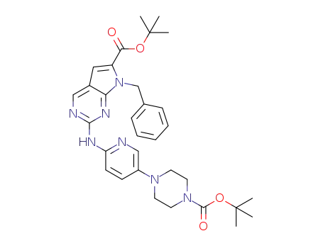 tert-butyl 7-benzyl-2-((5-(4-(tert-butoxycarbonyl)piperazin-1-yl)pyridin-2-yl)amino)-7H-pyrrolo[2,3-d]pyrimidine-6-carboxylate