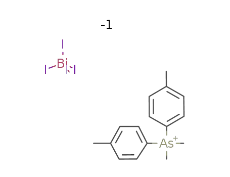 dimethyl-di-p-tolyl-arsonium; tetraiodo bismuthate(III)