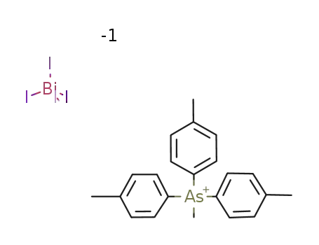 methyl-tri-p-tolyl-arsonium; tetraiodo bismuthate(III)
