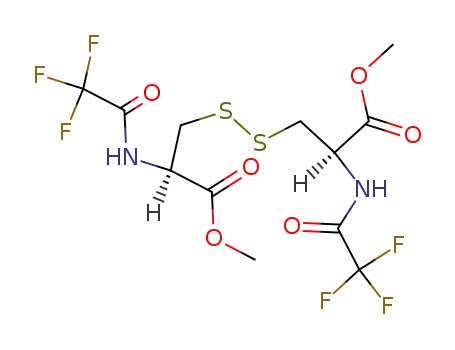 Molecular Structure of 1492-83-7 (N,N'-Bis(trifluoroacetyl)-L-cystine dimethyl ester)