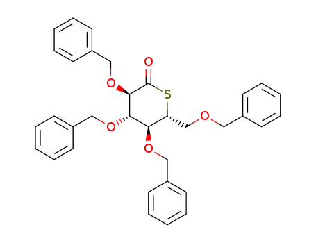Molecular Structure of 131757-92-1 (2,3,4,6-Tetra-O-benzyl-5-thio-D-glucono-1,5-lactone)