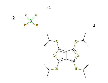 1,3,4,6-tetrakis(isopropylthio)thieno<3,4-c>thiophenium bis(tetrafluoroborate)