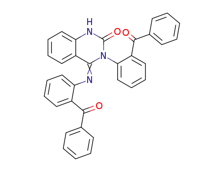 Molecular Structure of 91148-57-1 (2(1H)-Quinazolinone,
3-(2-benzoylphenyl)-4-[(2-benzoylphenyl)imino]-3,4-dihydro-)