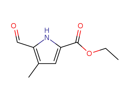 Molecular Structure of 26018-26-8 (Ethyl 5-forMyl-4-Methyl-1H-pyrrole-2-carboxylate)