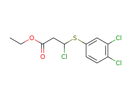 ethyl 3-chloro-3-(3,4-dichlorophenylthio)propanoate