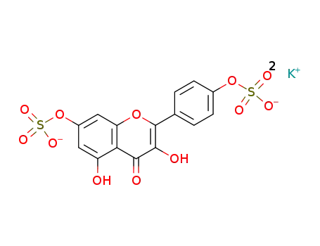Molecular Structure of 116115-04-9 (4H-1-Benzopyran-4-one,
3,5-dihydroxy-7-(sulfooxy)-2-[4-(sulfooxy)phenyl]-, dipotassium salt)
