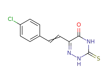 1,2,4-Triazin-5(2H)-one,
6-[2-(4-chlorophenyl)ethenyl]-3,4-dihydro-3-thioxo-
