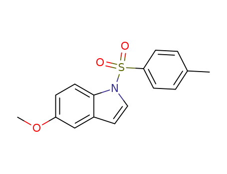 Molecular Structure of 139717-71-8 (1H-Indole, 5-methoxy-1-[(4-methylphenyl)sulfonyl]-)