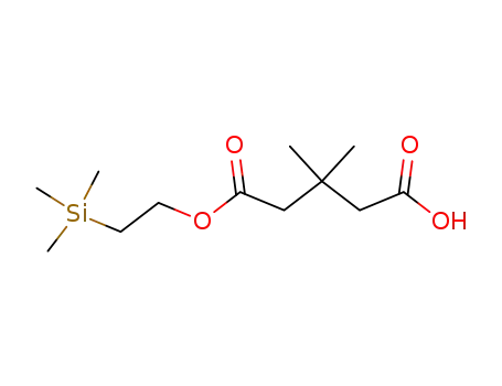 Molecular Structure of 141850-59-1 (Pentanedioic acid, 3,3-dimethyl-, mono[2-(trimethylsilyl)ethyl] ester)