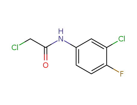 Molecular Structure of 96980-64-2 (3-CHLORO-N-(CHLOROACETYL)-4-FLUOROANILINE)