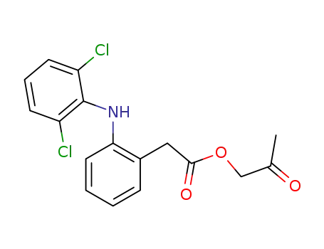 Molecular Structure of 137138-22-8 (Benzeneacetic acid, 2-[(2,6-dichlorophenyl)amino]-, 2-oxopropyl ester)