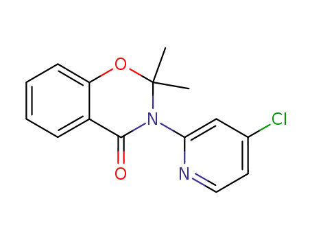 Molecular Structure of 74405-00-8 (4H-1,3-Benzoxazin-4-one, 3-(4-chloro-2-pyridinyl)-2,3-dihydro-2,2-dimethyl-)