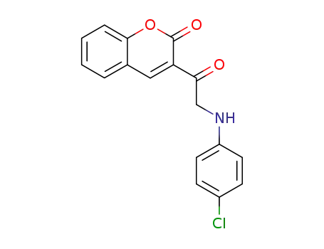 Molecular Structure of 108160-43-6 (2H-1-Benzopyran-2-one, 3-[[(4-chlorophenyl)amino]acetyl]-)