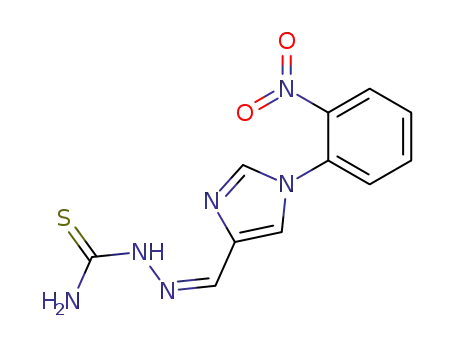 Molecular Structure of 94128-89-9 (1-(2-nitrophenyl)-1H-imidazole-4-carbaldehyde thiosemicarbazone)