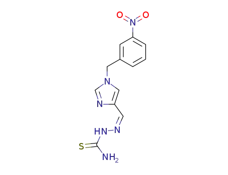 Molecular Structure of 94128-92-4 (Hydrazinecarbothioamide,
2-[[1-[(3-nitrophenyl)methyl]-1H-imidazol-4-yl]methylene]-)