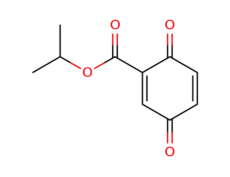 Molecular Structure of 143427-14-9 (1,4-Cyclohexadiene-1-carboxylic acid, 3,6-dioxo-, 1-methylethyl ester)