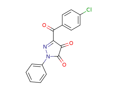 Molecular Structure of 140939-06-6 (1H-Pyrazole-4,5-dione, 3-(4-chlorobenzoyl)-1-phenyl-)