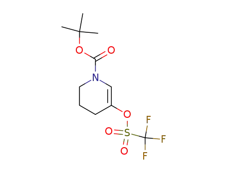 Molecular Structure of 149108-74-7 (tert-butyl 5-{[(trifluoromethyl)sulfonyl]oxy}-3,4-dihydropyridine-1(2H)-carboxylate(SALTDATA: FREE))
