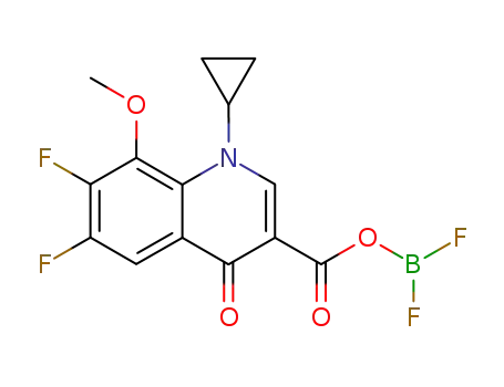 1-cyclopropyl-1,4-dihydro-6,7-difluoro-8-methoxy-4-oxo-quinoline-3-carboxylic acid difluoroborate ester