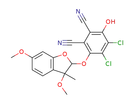 4,5-Dichloro-3-(3,6-dimethoxy-3-methyl-2,3-dihydro-benzofuran-2-yloxy)-6-hydroxy-phthalonitrile