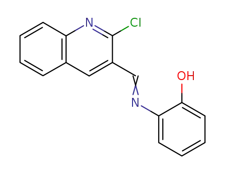 Molecular Structure of 112697-88-8 (Phenol, 2-[[(2-chloro-3-quinolinyl)methylene]amino]-)