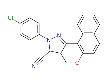 2-(4-Chloro-phenyl)-2,3,3a,4-tetrahydro-5-oxa-1,2-diaza-cyclopenta[c]phenanthrene-3-carbonitrile