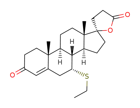 17-hydroxy-7α-thioethyl-3-oxo-4-androstene-17α-pr0pi0nic acid, γ-lactone
