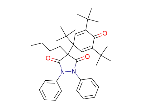 4-n-Butyl-4-(1,3,5-tri-tert-butyl-4-oxo-cyclohexa-2,5-dien-1-yl)-1,2-diphenyl-pyrazolidin-3,5-dion