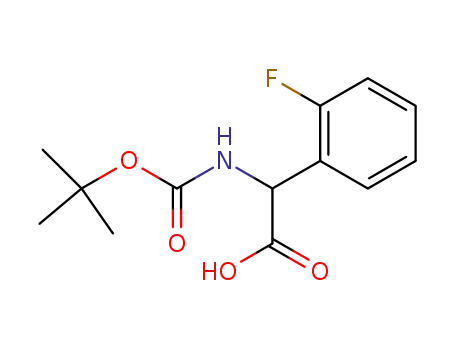 Molecular Structure of 161330-30-9 (2-FLUOROPHENYLGLYCINE-N-BOC PROTECTED)
