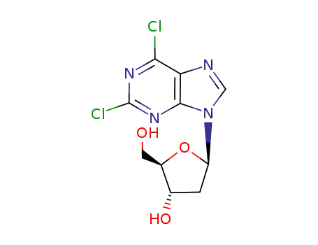 Molecular Structure of 37390-66-2 (2,6-Dichloropurine-2'-deoxyriboside)