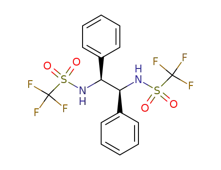 Molecular Structure of 121788-77-0 ((S,S)-N,N'-Bis(trifluoromethanesulfonyl)-1,2-diphenylethylenediamine)