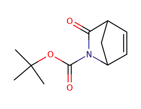 Molecular Structure of 162427-15-8 (2-Azabicyclo[2.2.1]hept-5-ene-2-carboxylic acid, 3-oxo-, 1,1-diMethylethyl ester)