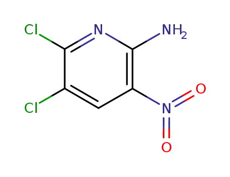 Molecular Structure of 203794-33-6 (5,6-dichloro-3-nitropyridin-2-aMine)