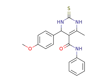 1,2,3,4-tetrahydro-6-methyl-4-(4-methoxyphenyl)-2-thioxo-N-phenylpyrimidine-5-carboxamide