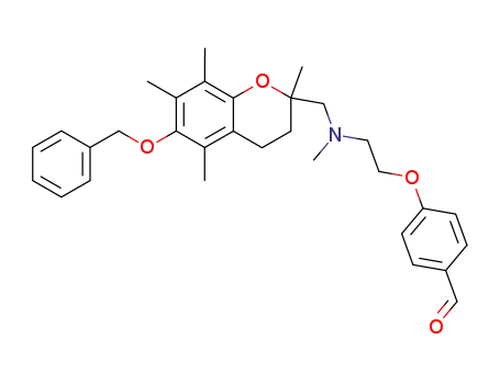 4-[2-[N-(6-benzyloxy-2,5,7,8-tetramethylchroman-2-ylmethyl)-N-methylamino]ethoxy]benzaldehyde