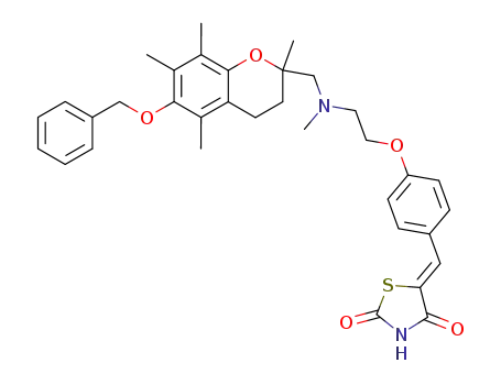5-[1-(4-{2-[(6-Benzyloxy-2,5,7,8-tetramethyl-chroman-2-ylmethyl)-methyl-amino]-ethoxy}-phenyl)-meth-(Z)-ylidene]-thiazolidine-2,4-dione
