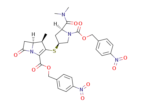 (4R,5S)-3-[(3S,5S)-5-Dimethylcarbamoyl-1-(4-nitro-benzyloxycarbonyl)-pyrrolidin-3-ylsulfanyl]-4-methyl-7-oxo-1-aza-bicyclo[3.2.0]hept-2-ene-2-carboxylic acid 4-nitro-benzyl ester
