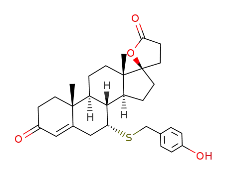 3-oxo-17α-pregna-4-ene-7α-(4-hydroxy-benzylthia)-21,17-carbolactone