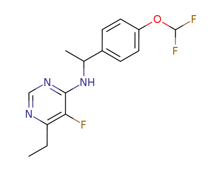 6-ethyl-5fluoro-4-(α-methyl-4-difluoromethoxybenzylamino)pyrimidine