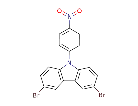 Molecular Structure of 255829-24-4 (9H-Carbazole, 3,6-dibromo-9-(4-nitrophenyl)-)