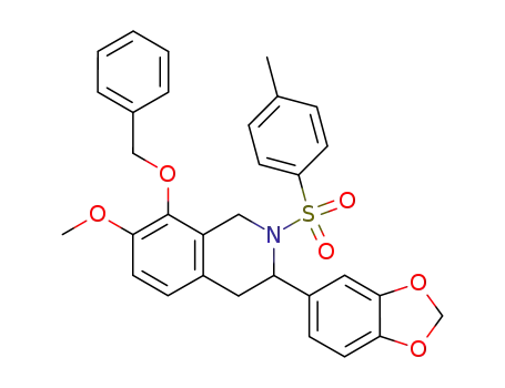 3-benzo[1,3]dioxol-5-yl-8-benzyloxy-7-methoxy-2-(toluene-4-sulfonyl)-1,2,3,4-tetrahydro-isoquinoline