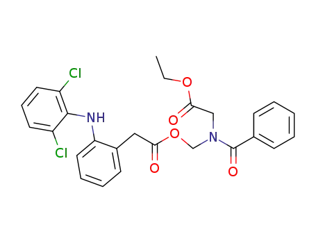 [2-(2,6-dichloro-phenylamino)-phenyl]-acetic acid (benzoyl-ethoxycarbonylmethyl-amino)-methyl ester