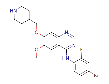 4-Quinazolinamine, N-(4-bromo-2-fluorophenyl)-6-methoxy-7-(4-piperidinylmethoxy)-