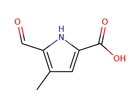 Molecular Structure of 280748-43-8 (1H-Pyrrole-2-carboxylic acid, 5-formyl-4-methyl- (9CI))