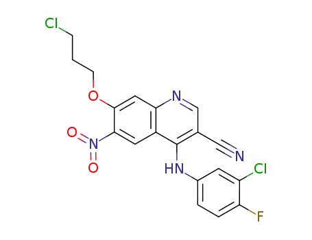 4-(3-chloro-4-fluoro-phenylamino)-7-(3-chloro-propoxy)-6-nitro-quinoline-3-carbonitrile