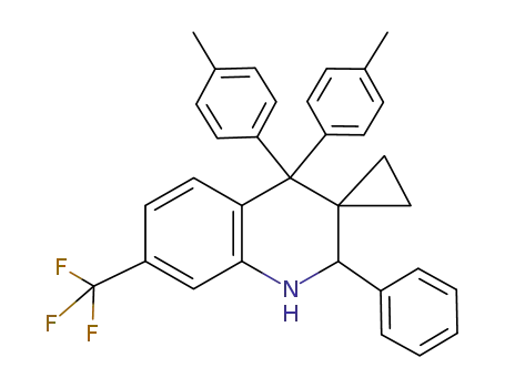 7-trifluoromethyl-4,4-bis-(4-methylphenyl)-2-phenyl-1,2,3,4-tetrahydrospiro-(3,1'-cyclopropyl)-quinoline